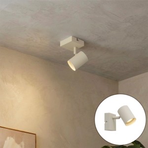 QAZQA Moderner Deckenstrahler Beige Neigbar Jeana