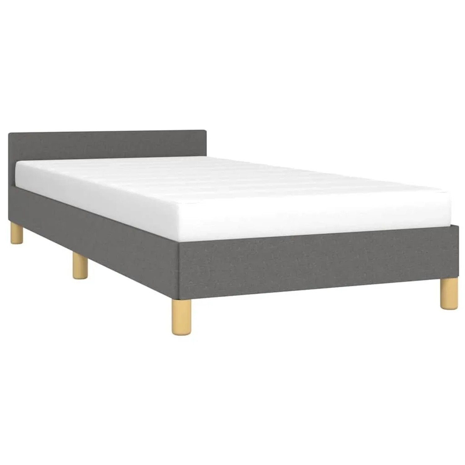 vidaXL Bettgestell Ohne Matratze Dunkelgrau 80x200 cm Stoff 347368