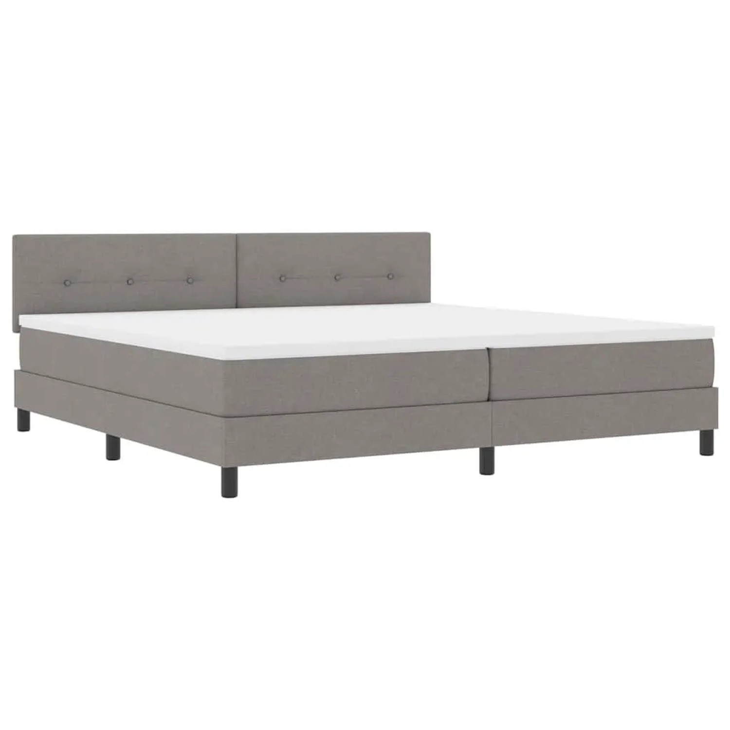 vidaXL Boxspringbett mit Matratze mit LED Taupe 200 x 200 cm Stoff 3342237