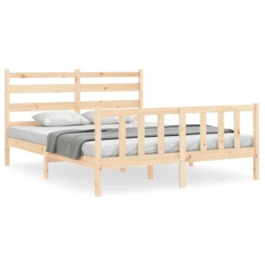 vidaXL Massivholzbett ohne Matratze 160x200 cm Kiefernholz 3192046