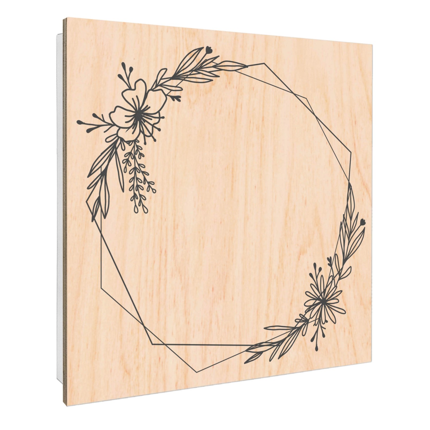 Banjado Schlüsselkasten mit Holzfront 30x30cm Weiß Scharnier Links 50 Haken günstig online kaufen