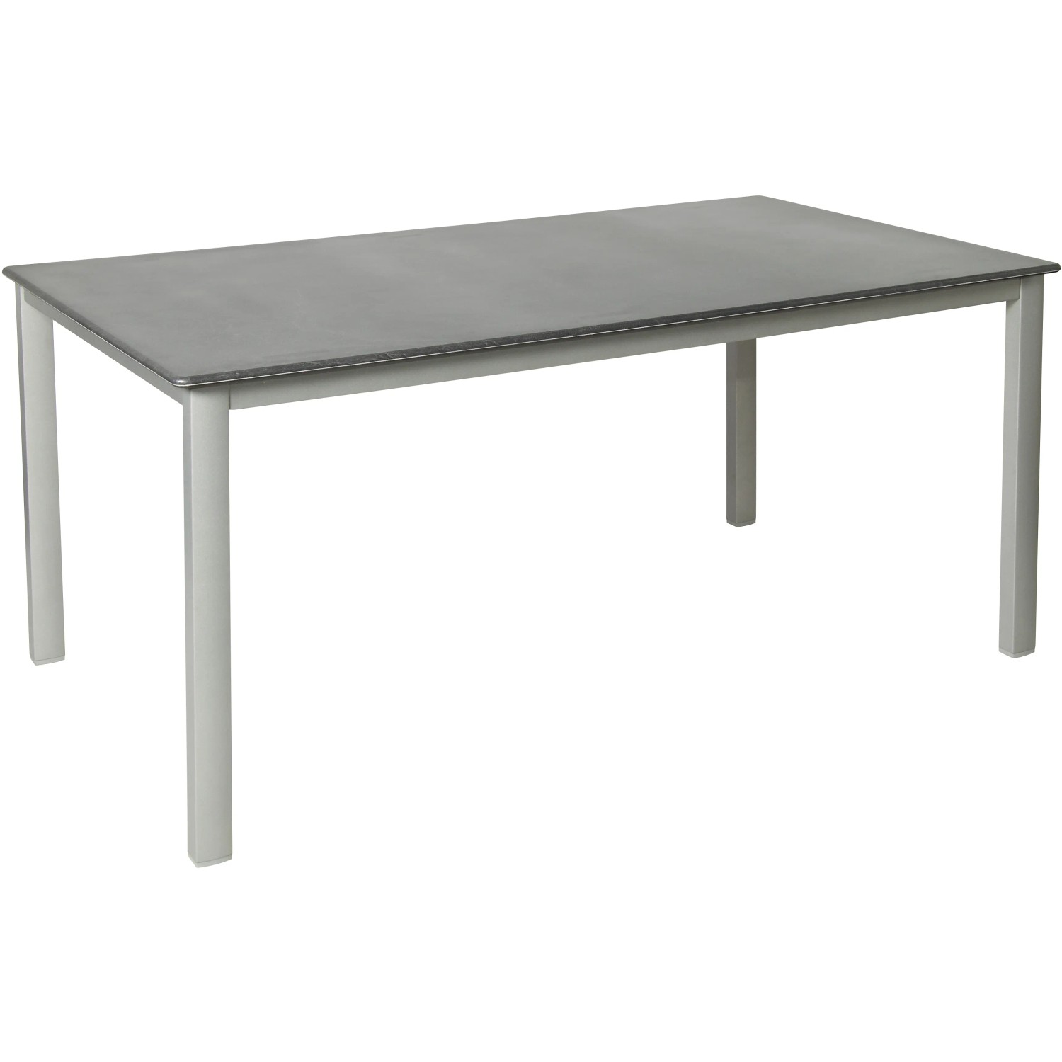 Acamp Acaplan Loft Gartentisch, 160x90 cm, Platin-Schiefer Optik, Teil des Gartenmöbel-Sets.