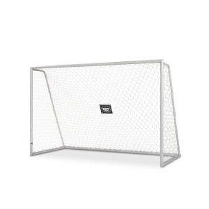 Weißes Exit Scala Aluminium Fußballtor, 300x200cm, mit Netz. Ideal für Spiel & Spaß im Garten.