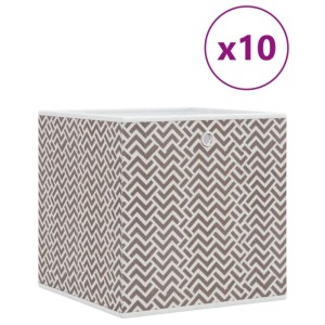 vidaXL Faltboxen 10 Stk Braun 32x32x32 cm Vlies 4018986