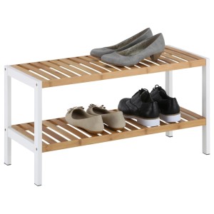 Mömax Schuhregal in Weiß/Naturfarben