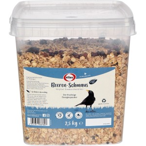 Elles Beeren-Schmaus Wildvogel-Ergänzungsfutter, 2,5 kg im transparenten Behälter.
