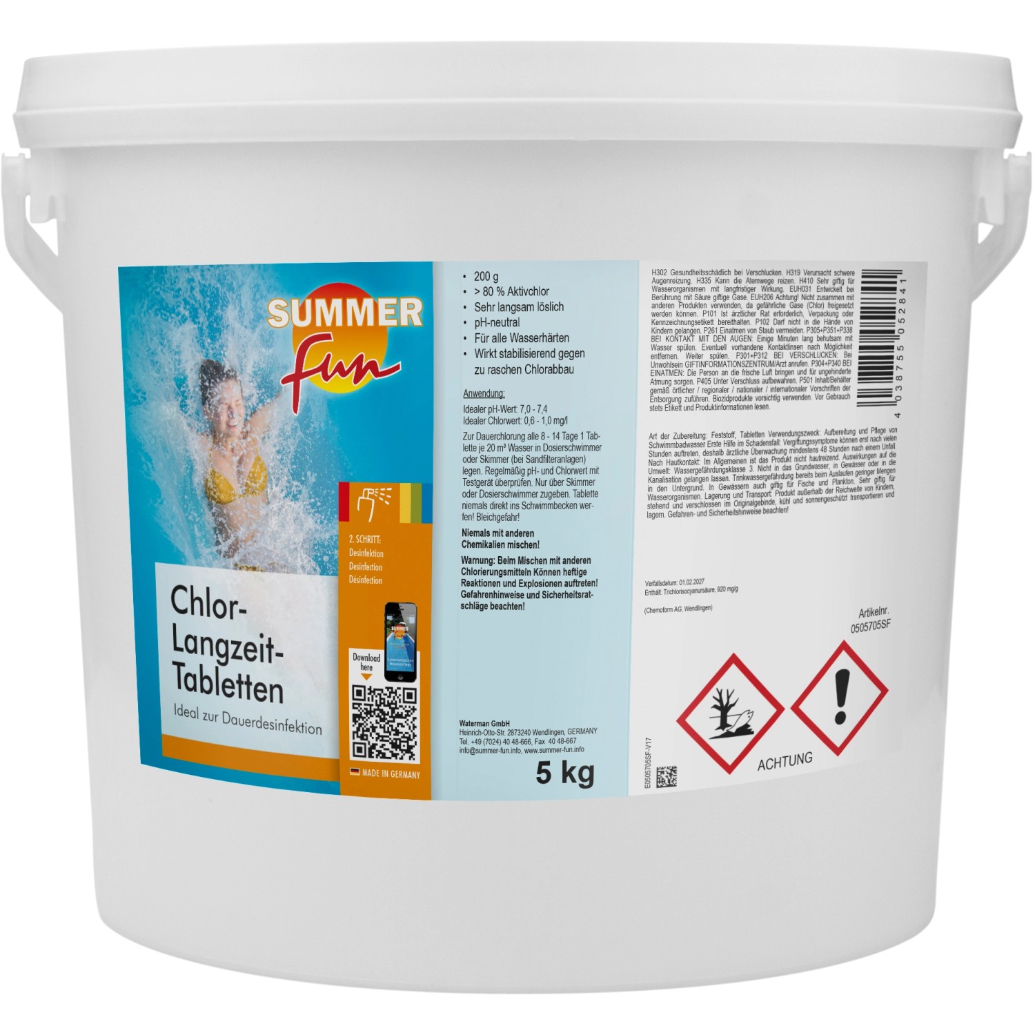 Summer Fun Desinfektion Chlor-Langzeit-Tabletten 5 kg