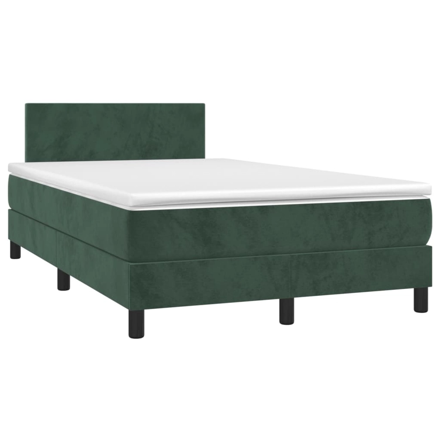 vidaXL Boxspringbett mit Matratze Dunkelgrün 120x190 cm Samt 3269828 günstig online kaufen