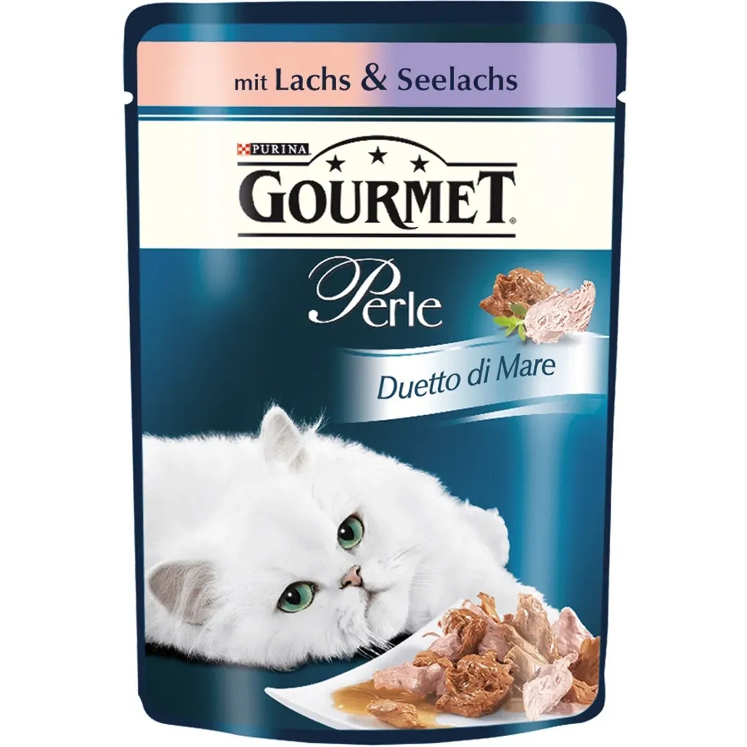 Gourmet Katzen-Nassfutter Perle Duetto di Mare Lachs 85 g
