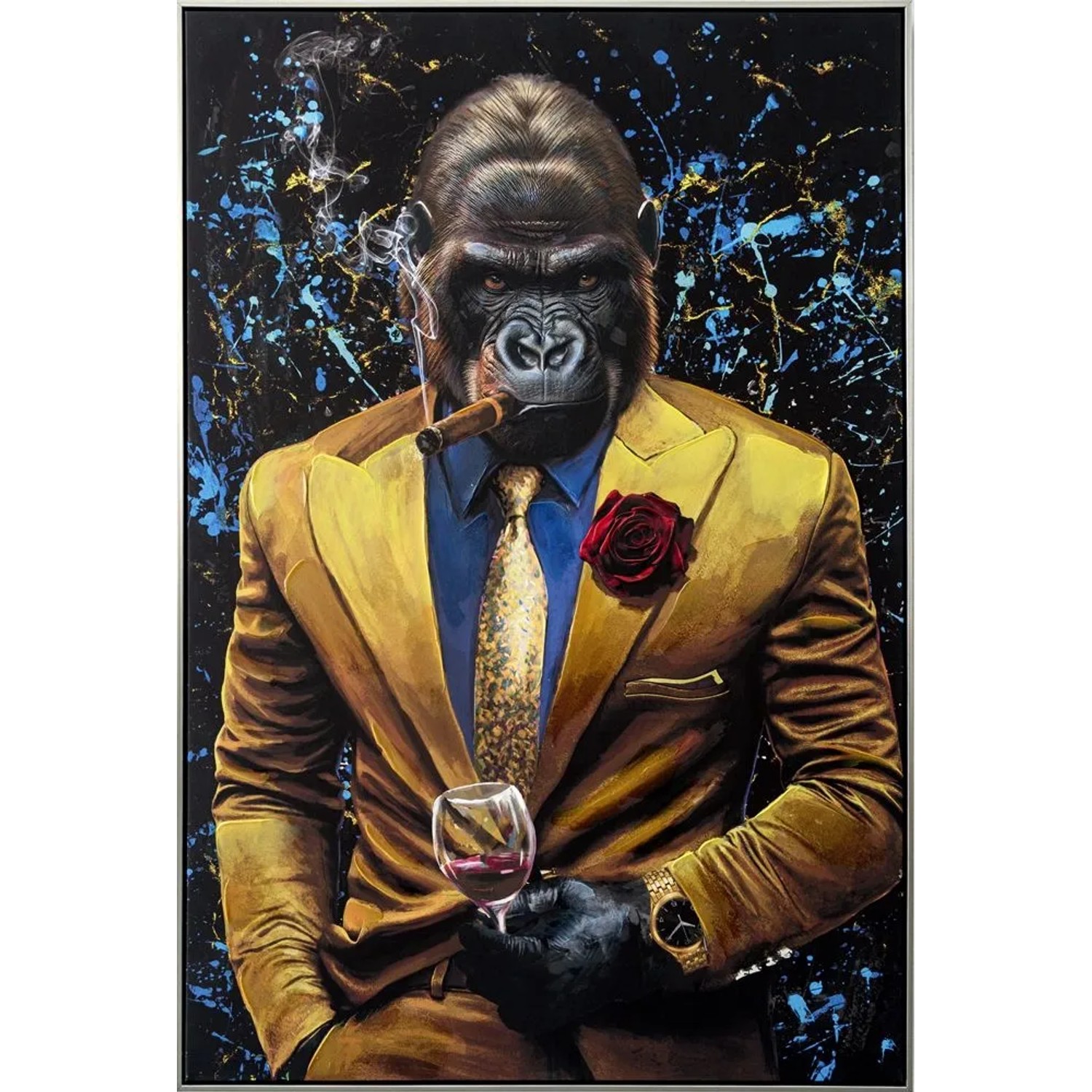 Art Universe Leinwandbild Gorilla Gentleman 82 x 122 cm