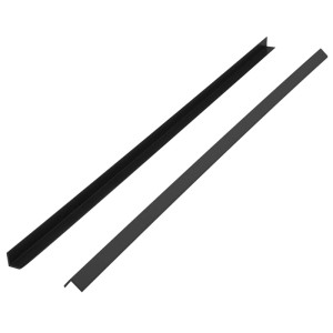 Winkelleisten Set, 5 Stk, 170 cm, Schwarz, WPC, für Trockenausbau und Terrassen.