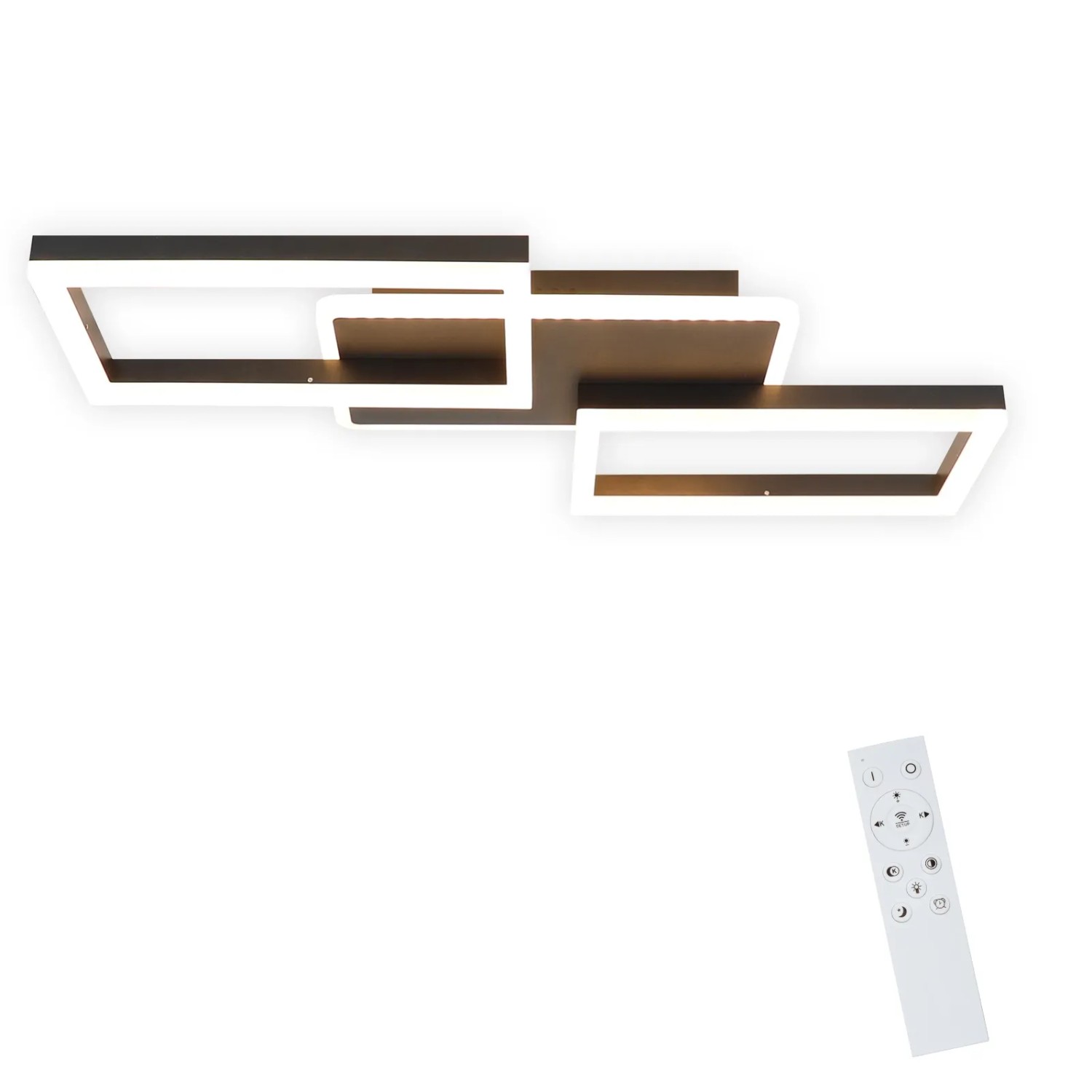 NETTLIFE LED Deckenleuchte aus Metall L54cmSchwarz-3