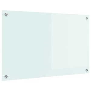 vidaXL Küchenrückwand Weiß 80 x 50 cm Gehärtetes Glas 42018012