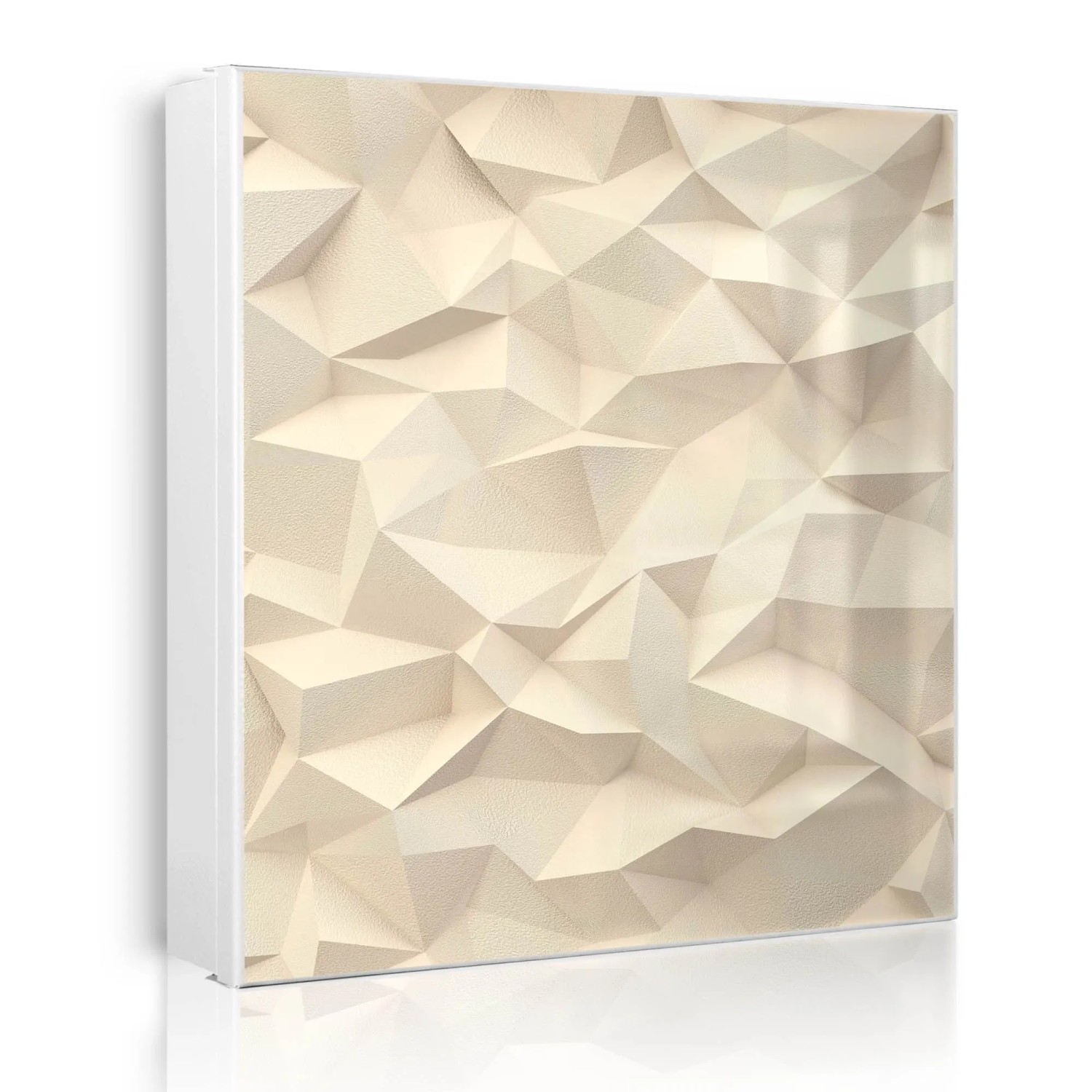 Banjado Großer Schlüsselkasten Metall 30x30cm Weiß Scharnier Links 50 Haken Beschreibbar Magnetisch Motiv Steinwand 2