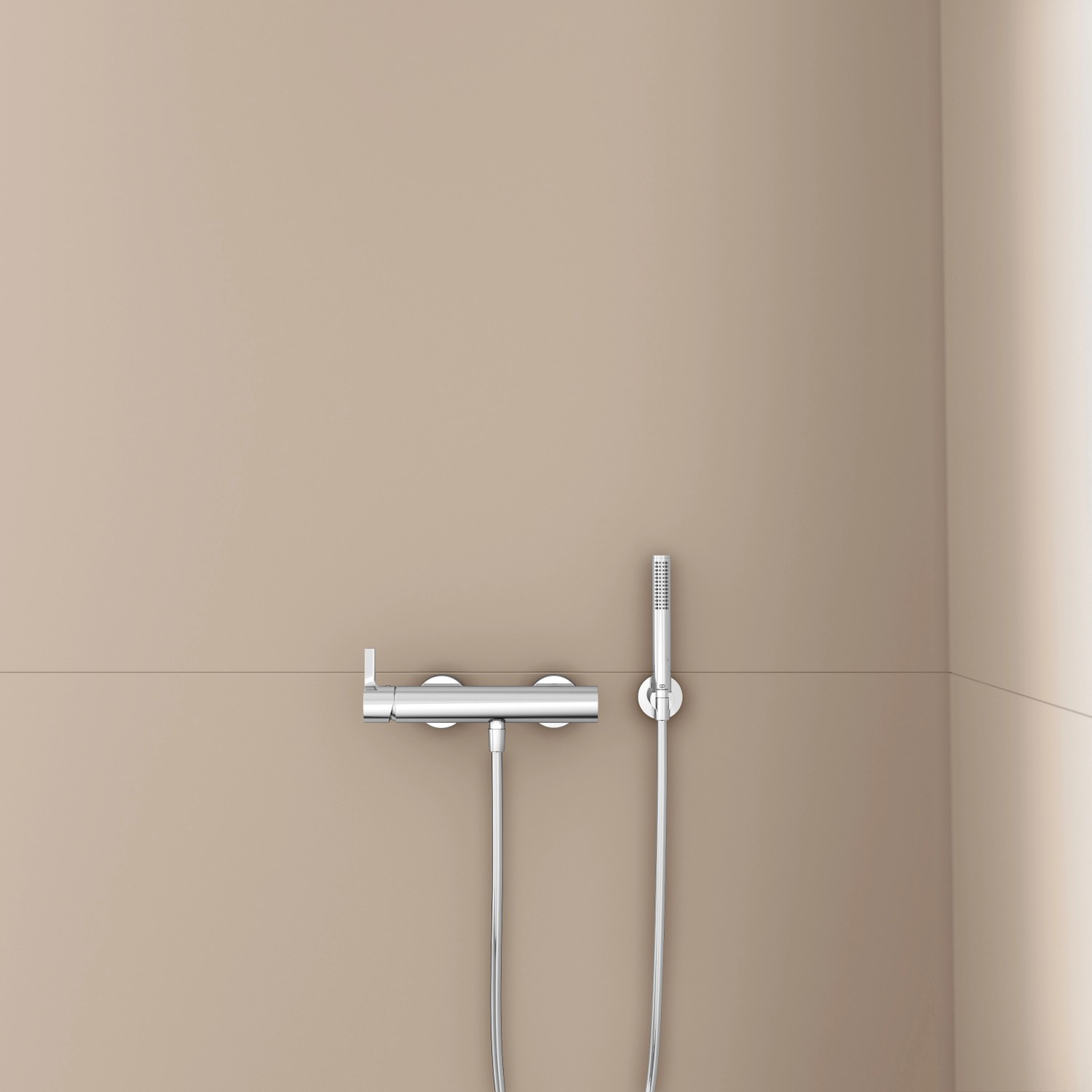 Ideal Standard Brausehalter Idealrain Atelier, rund, Chrom, zur Wandmontage.