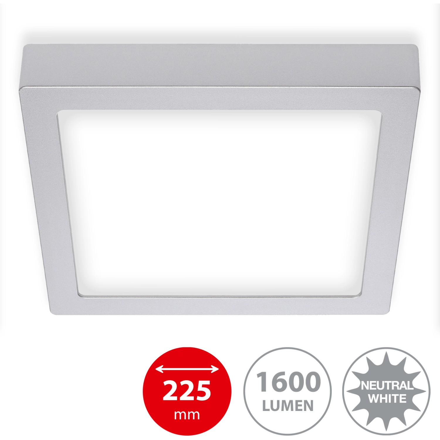 Briloner LED-Decken-& Wandlampe Fire Chrom Matt