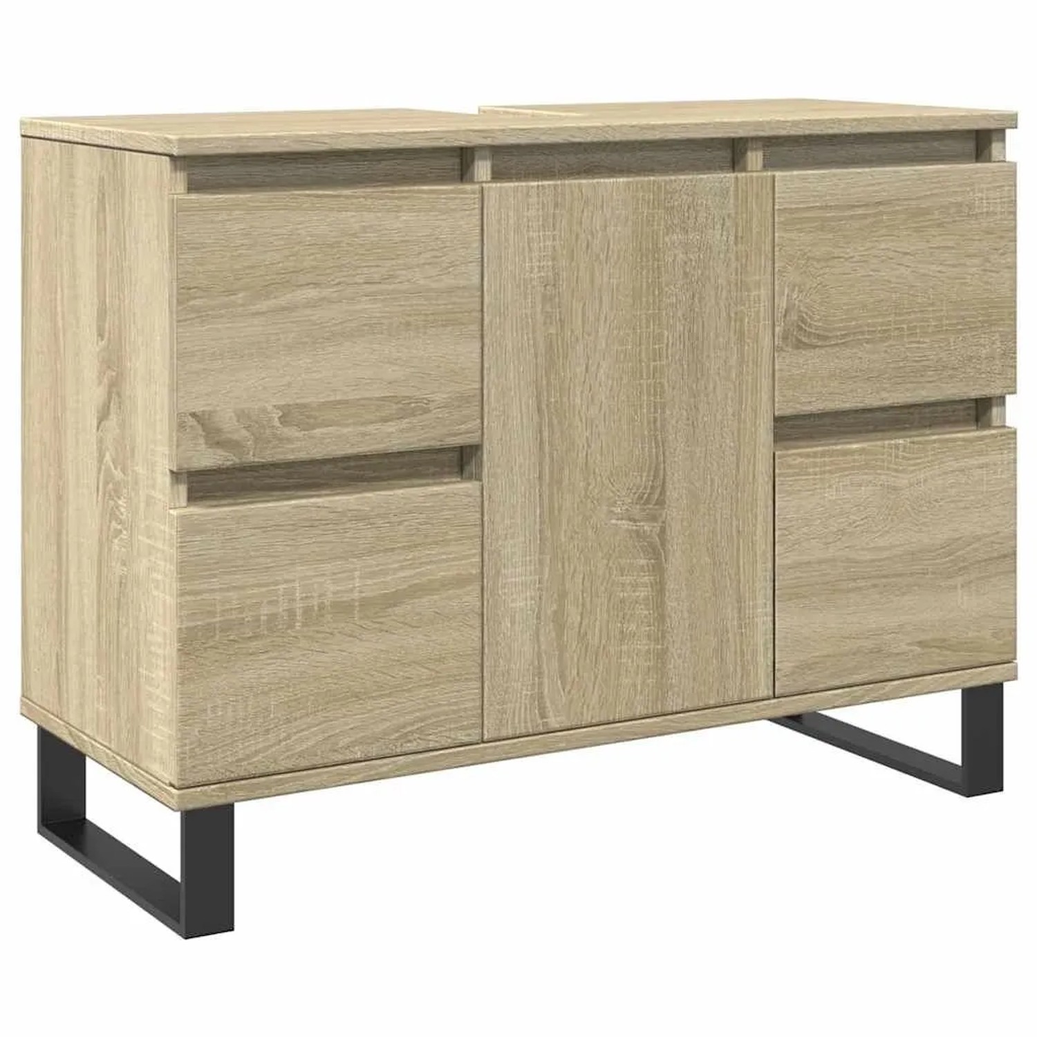 vidaXL Badschrank Sonoma-Eiche 80x33x60 cm Holzwerkstoff 849684