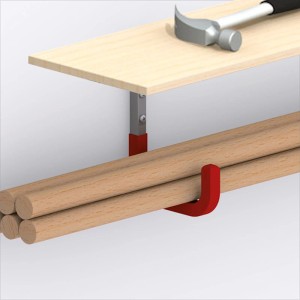 SOTECH OrgaTech Wandhaken Deckenhaken 150 x 255 mm mit Gummierung
