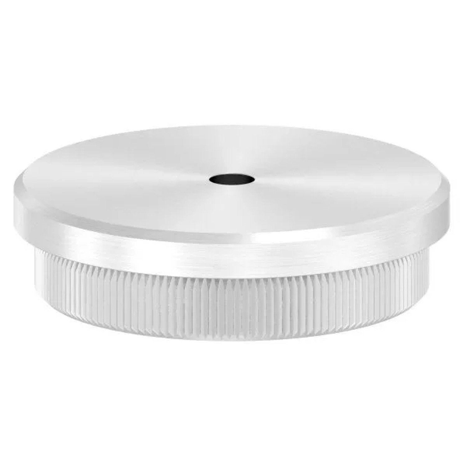 FeNau Einsteckkappe V2A Edelstahl Für Rohr Ø 48,3 mm Wandstärke 2,5 mm Flach Entwässerungsbohrung