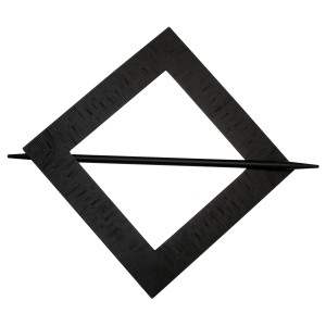 Schwarze Gardinia Raffspange Uranus mit Stab für Stil- & Seilspanngarnituren.