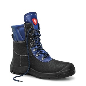 Jori Sicherheitswinterstiefel Gr. 43, Form C Scott S3 Ük, aus Leder in Schwarz/Blau. Arbeitsschuhe für den Winter.