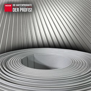 Hellgraue Noor Sichtschutzstreifen PP Pro, gerollt. Zubehör für Zaunbau & Sichtschutz.