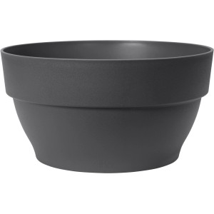 Anthrazitfarbene Elho Blumenschale Vibia Campana, Ø 27 cm, aus recyceltem Kunststoff.