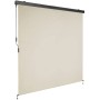 Beige Tectake Senkrechtmarkise Eloise 180x250 cm, mit Kurbel und UV-Schutz für Balkon & Terrasse.