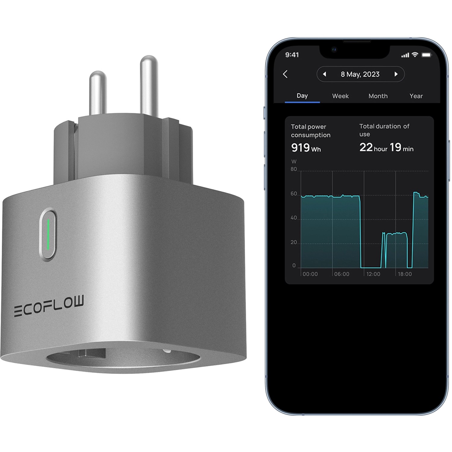 Ecoflow Steckdose Smart Plug Silber