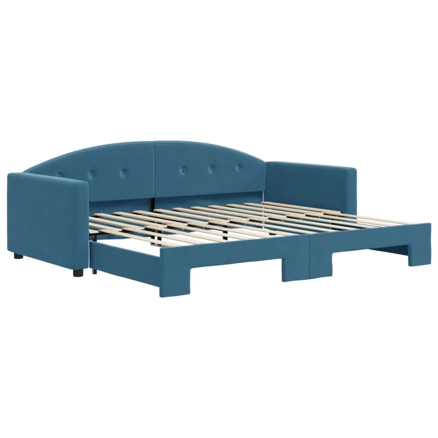 vidaXL Tagesbett Ausziehbar Blau 90x200 cm Samt1882010 günstig online kaufen