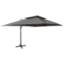 vidaXL Ampelschirm mit Doppeldach Anthrazit 400 x 300 cm 312373