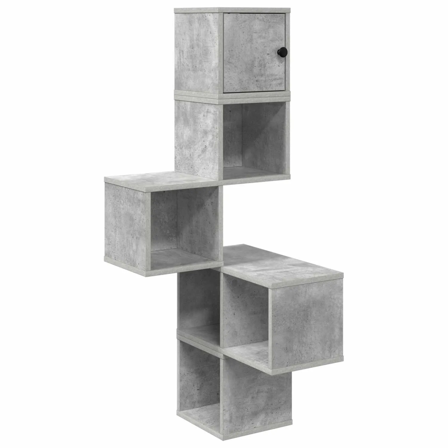 vidaXL Wand-Eckregal Betongrau 48 x 48 x 120 cm Holzwerkstoff 8012231