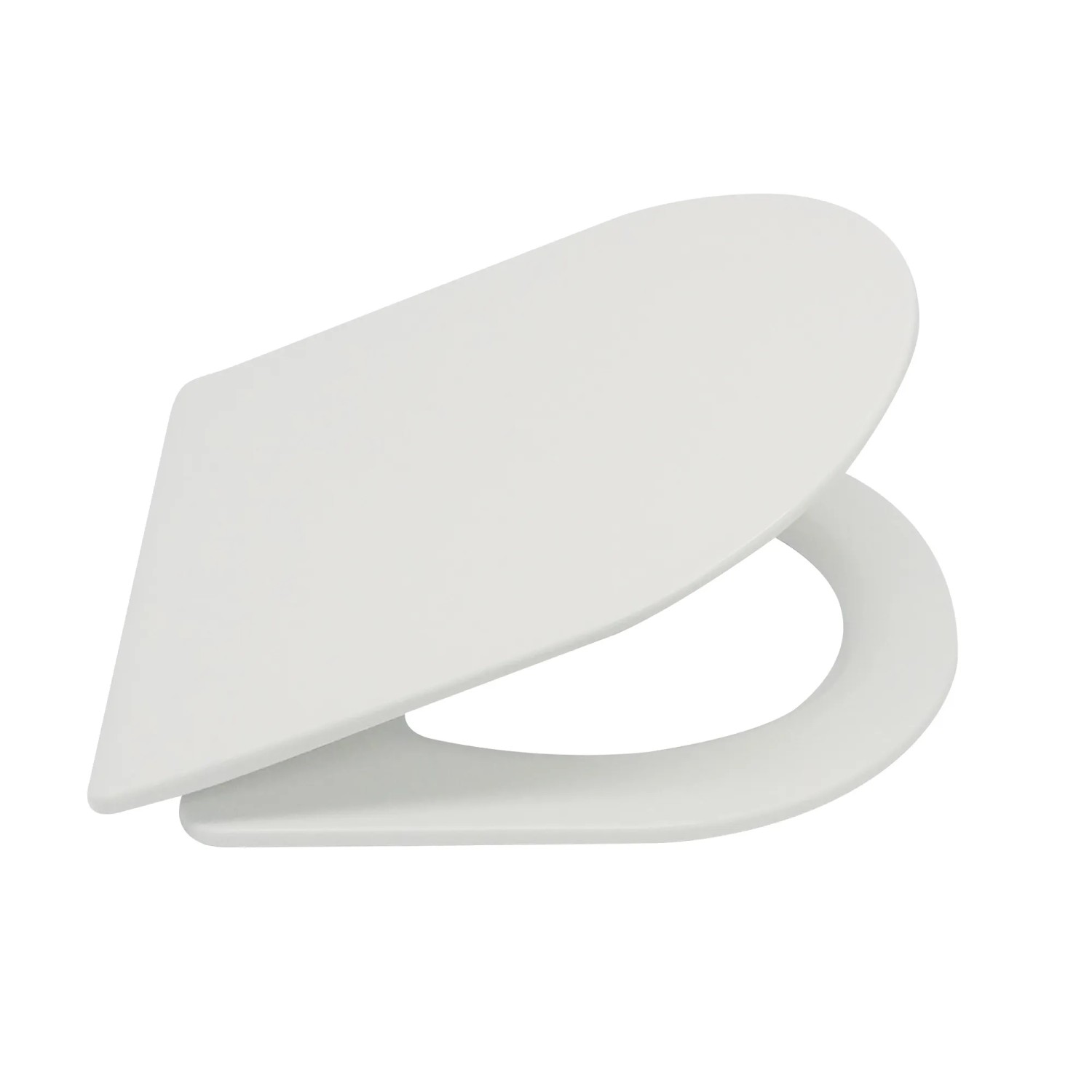 Weißer MSV WC-Sitz aus Duroplast mit Slow-Close-Mechanismus und Edelstahlscharnieren.