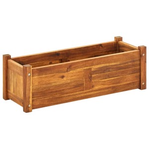 vidaXL Hochbeet aus Akazienholz, 76x27,6x25 cm, ideal für Garten, Balkon oder Terrasse.