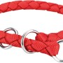Rotes Trixie Zugstopp-Hundehalsband Cavo, Größe L, geflochten mit Metallringen.