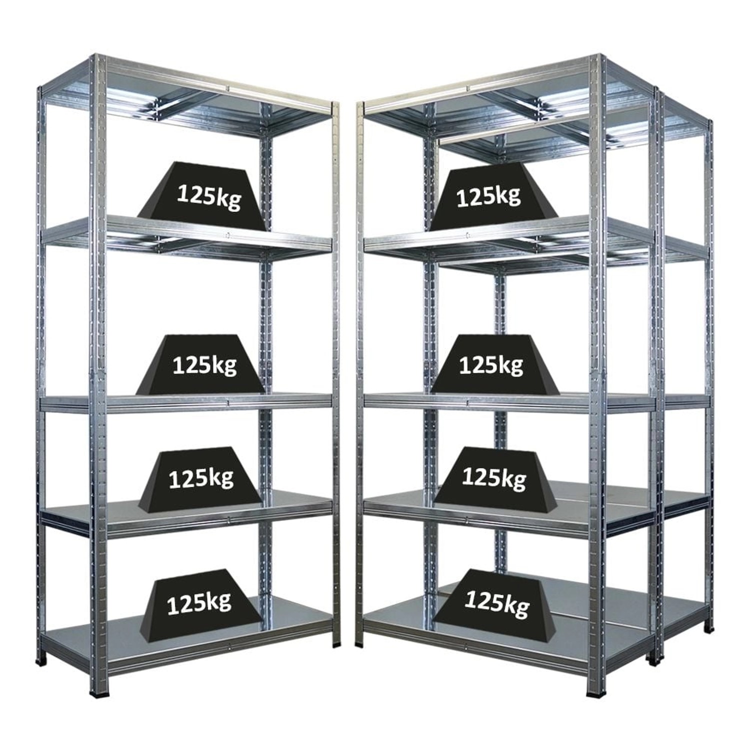 PROREGAL Mega Deal 3x Schwerlastregal Ragnar HxBxT 180x90x40cm 5 Stahlplatt günstig online kaufen