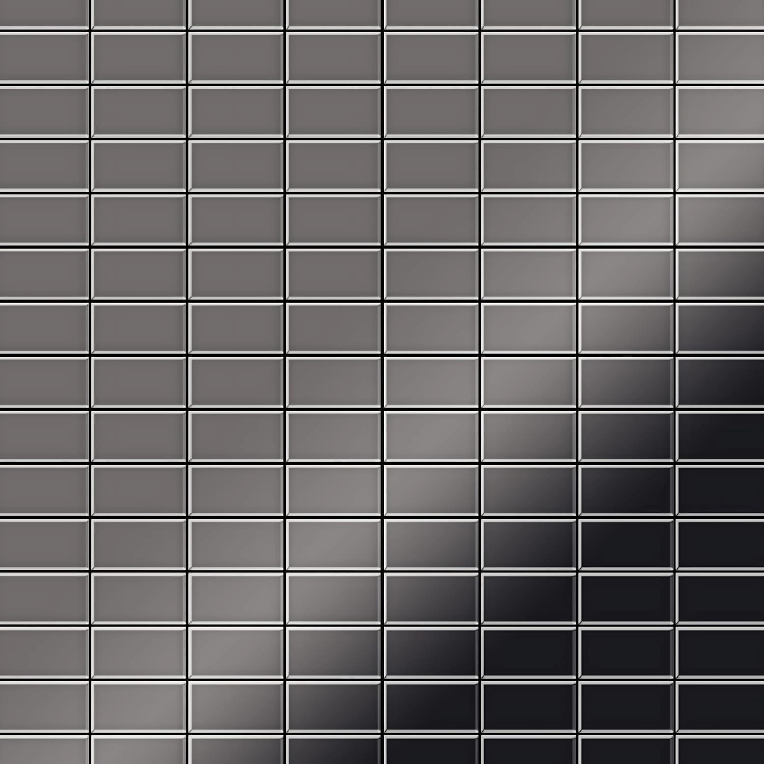 ALLOY Mosaik Fliese Massiv Metall Titan Hochglanz Dunkelgrau 1,6mm Bauhaus- günstig online kaufen