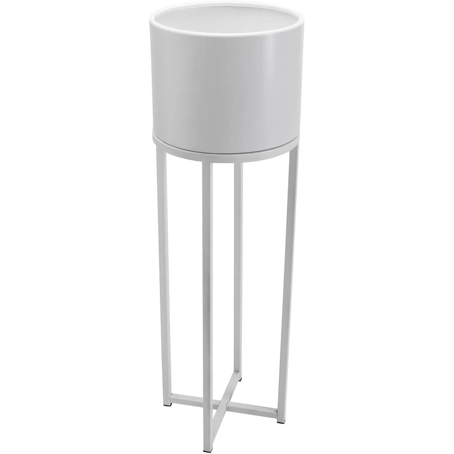 Vivanno Blumentopf Elevate Cross 25 cm x 25 cm x 79 cm Weiß