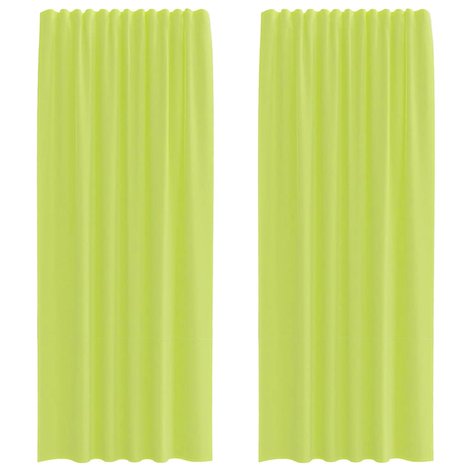 vidaXL Voile Vorhänge mit Stangentaschen 2 Stk Apfelgrün 4102163 günstig online kaufen