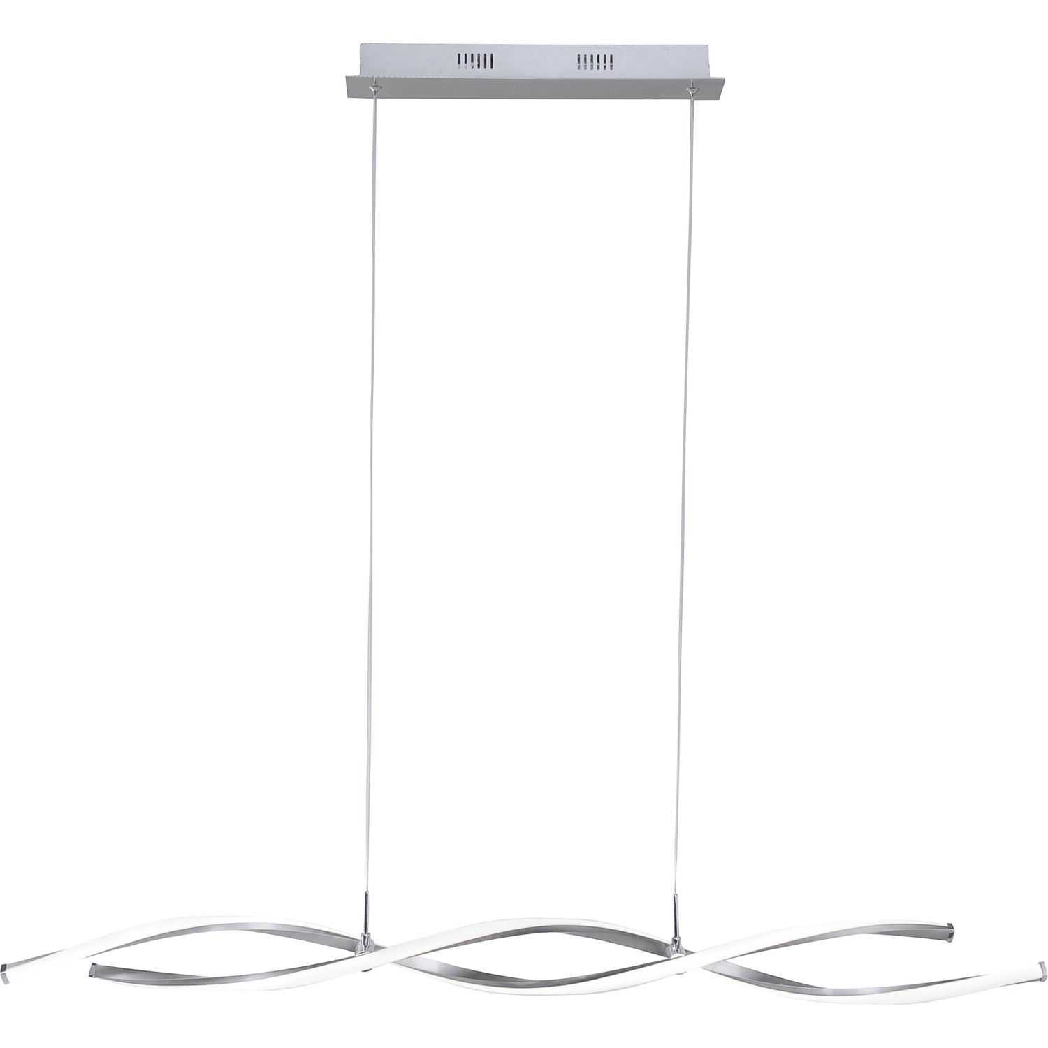 Moderne, 2-flammige LED-Pendelleuchte Polina aus Stahl, dimmbar.