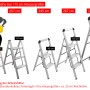 Mephisto Aluminium Klappleitern: Verschiedene Größen der Haushaltsleiter mit 3-5 Stufen im Überblick.