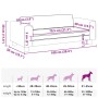 vidaXL Hundebett mit Verlängerung Cappuccino 100x50x30 cm Kunstleder 172030_9
