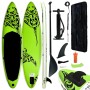 vidaXL Aufblasbares Stand Up Paddle Board Set 305x76x15 cm Grün 92740