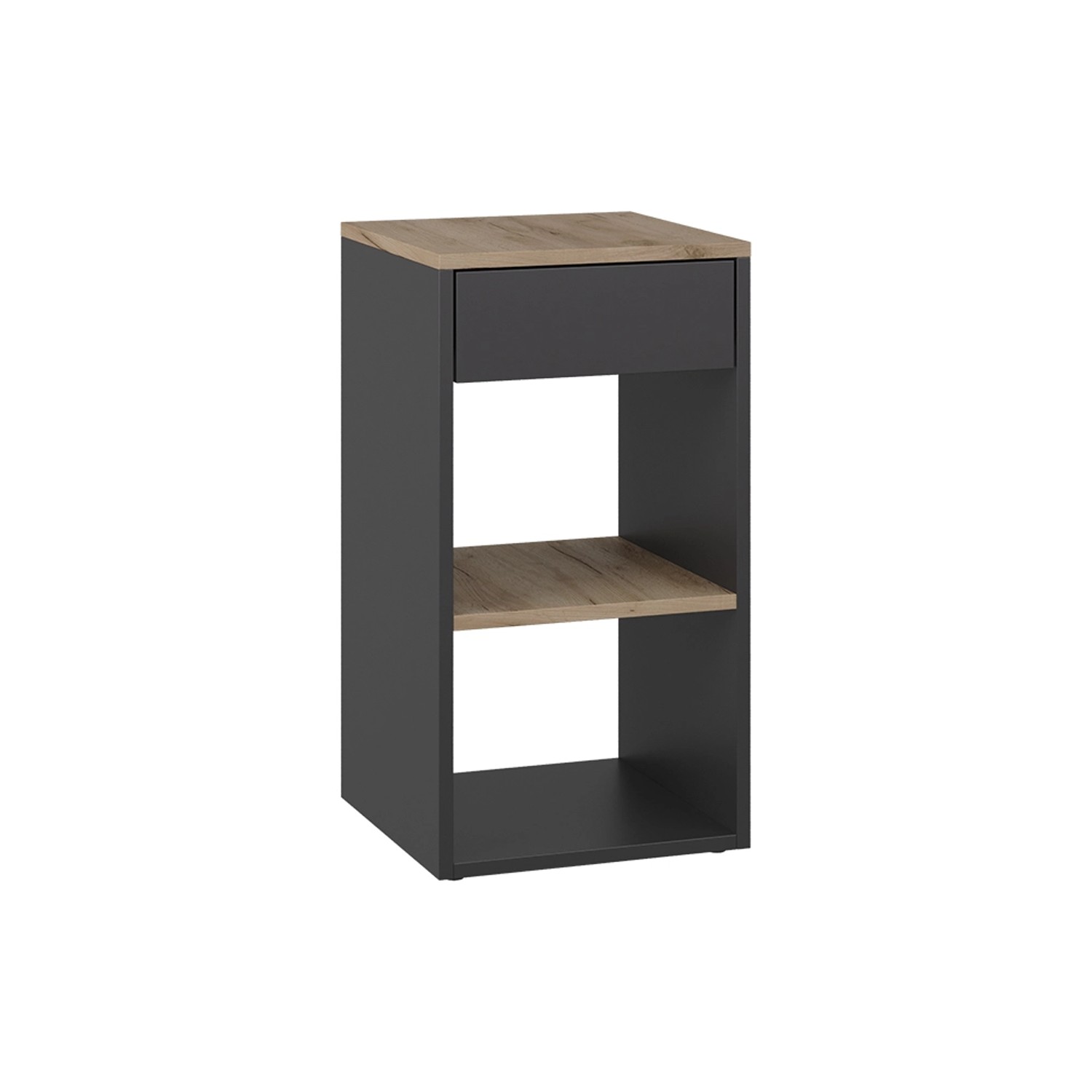 Vicco Nachttisch Dany Anthrazit 35 x 65 mit 1 Schublade Opt 2