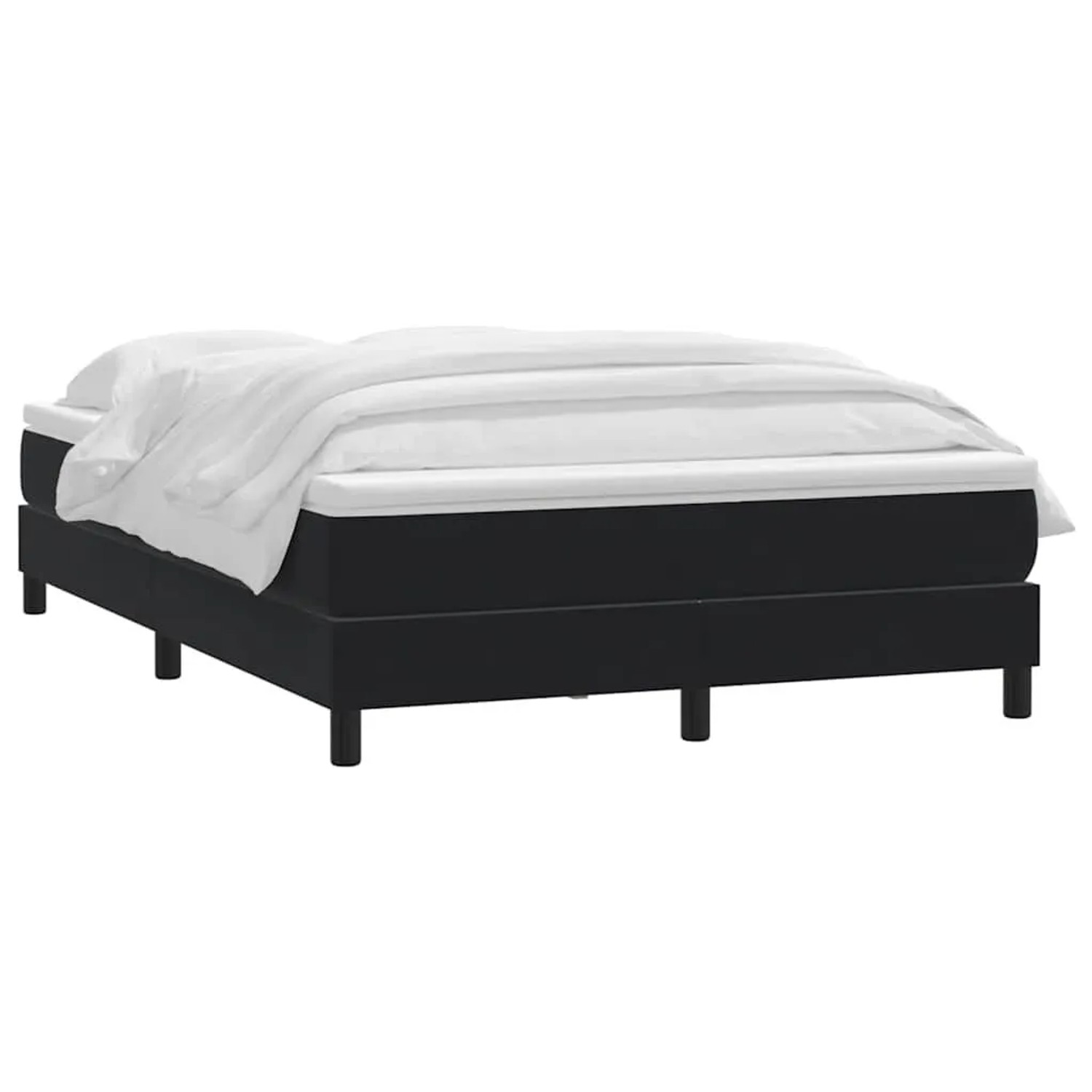 vidaXL Boxspringbett mit Matratze Schwarz 160x220 cm Samt 3315977 günstig online kaufen