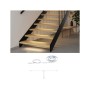 Paulmann MaxLED Stair LED-Strip-Erweiterung 0,5 m. Beleuchtete Holztreppe, LED-Streifen und Verteiler.