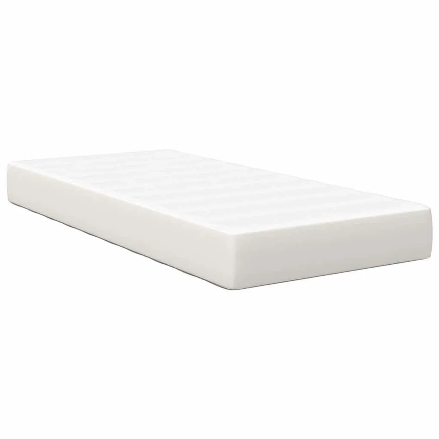 vidaXL Bettmatratze mit Matratze Creme 100 x 200 cm Stoff 42008273