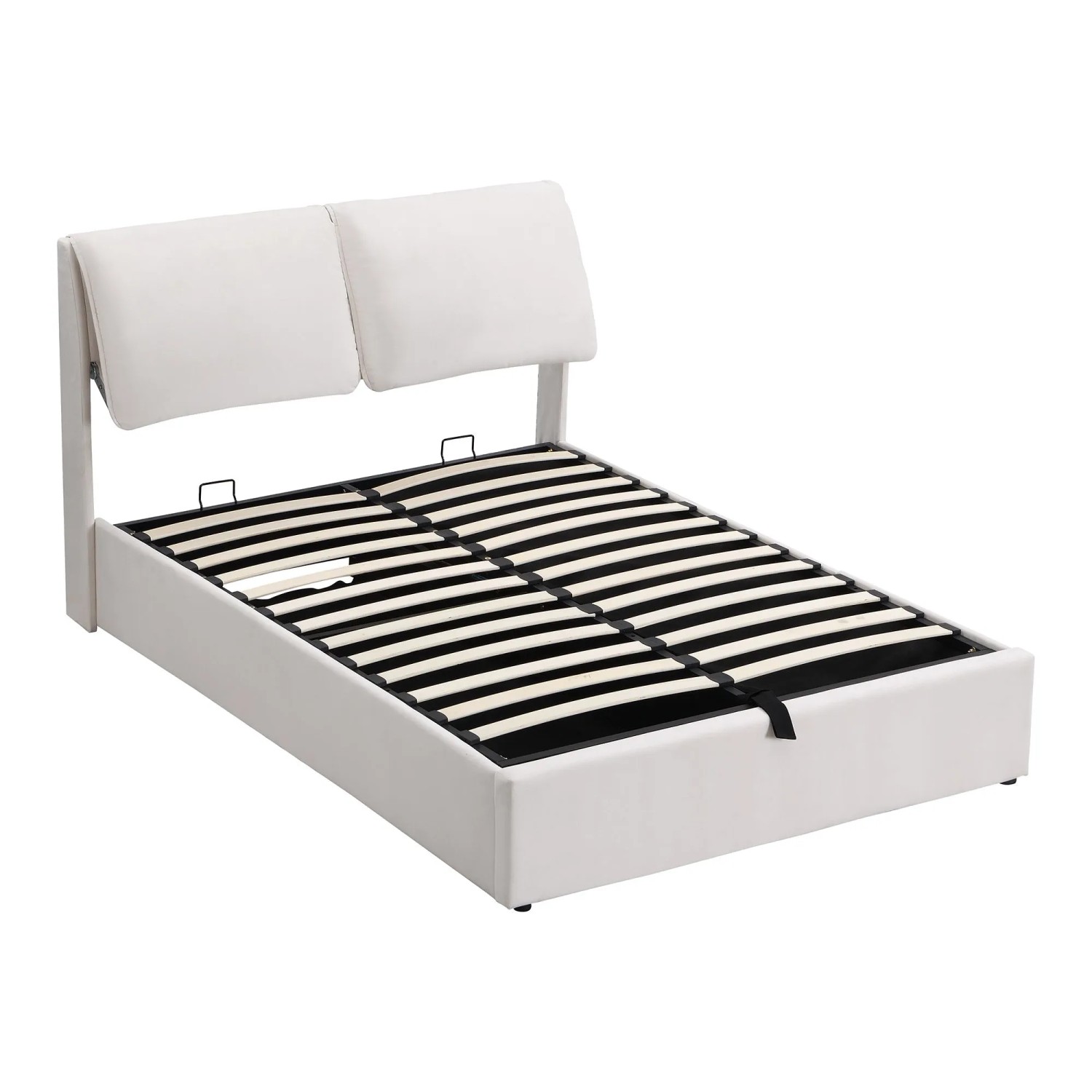 okwish Polsterbett 140x200cm mit 3 Schubladen Schlafzimmer Beige ohne Matratze