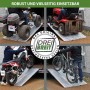 DREIBREIT 3-fach Auffahrrampe zum Verladen von Motorrad, Quad, Rasentraktor und Fahrrad.