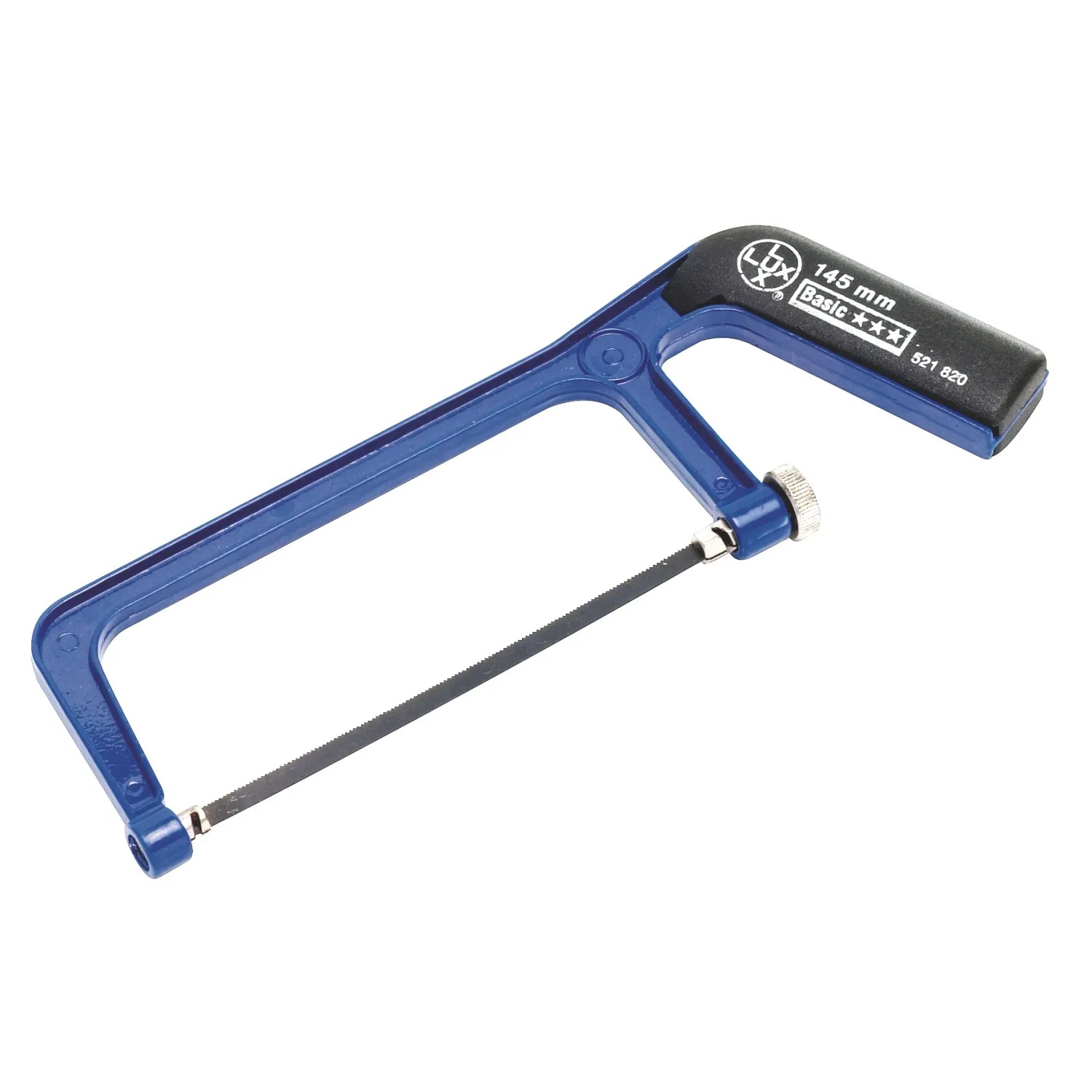 LUX Universalsäge Classic mit blauem Rahmen und schwarzem Griff, geeignet für Metalle.